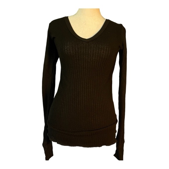Michael Lauren Fitted V-Neck with Thumbholes in Style Warwick Black Size Small - Picture 3 of 9